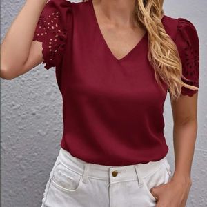 Burgundy blouse